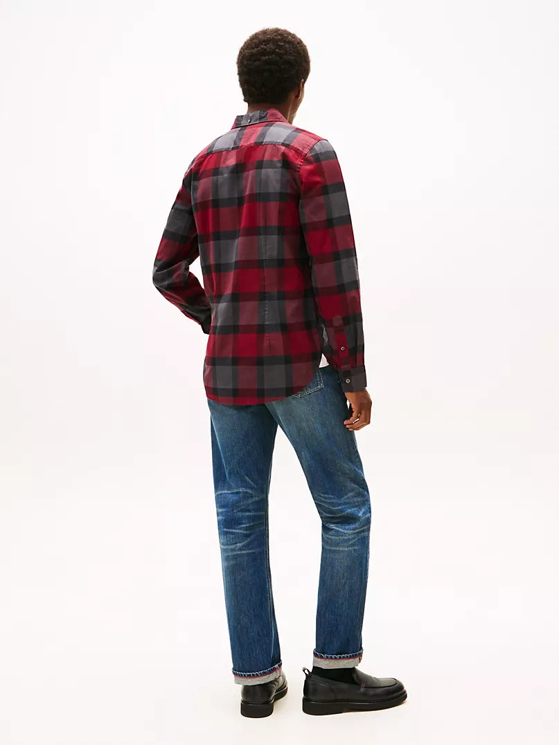 Tommy Hilfiger-Slim Fit Bold Plaid Stretch Oxford Shirt