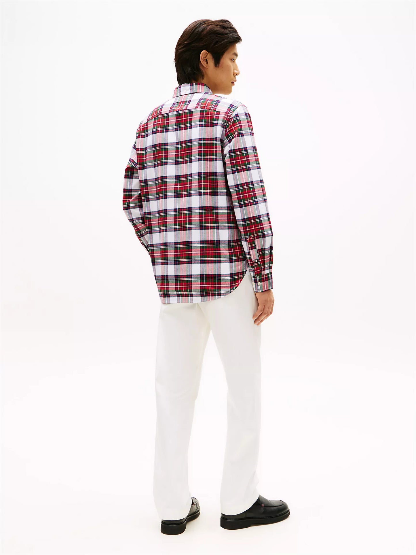 Tommy Hilfiger-Regular Fit Plaid Stretch Oxford Shirt