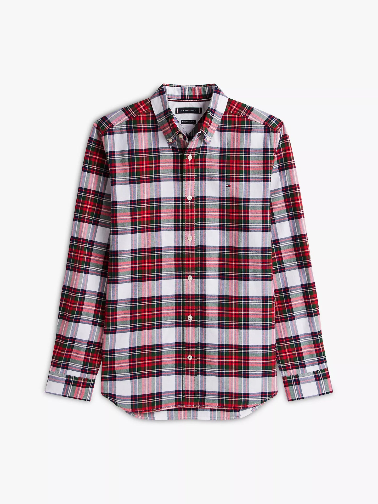 Tommy Hilfiger-Regular Fit Plaid Stretch Oxford Shirt