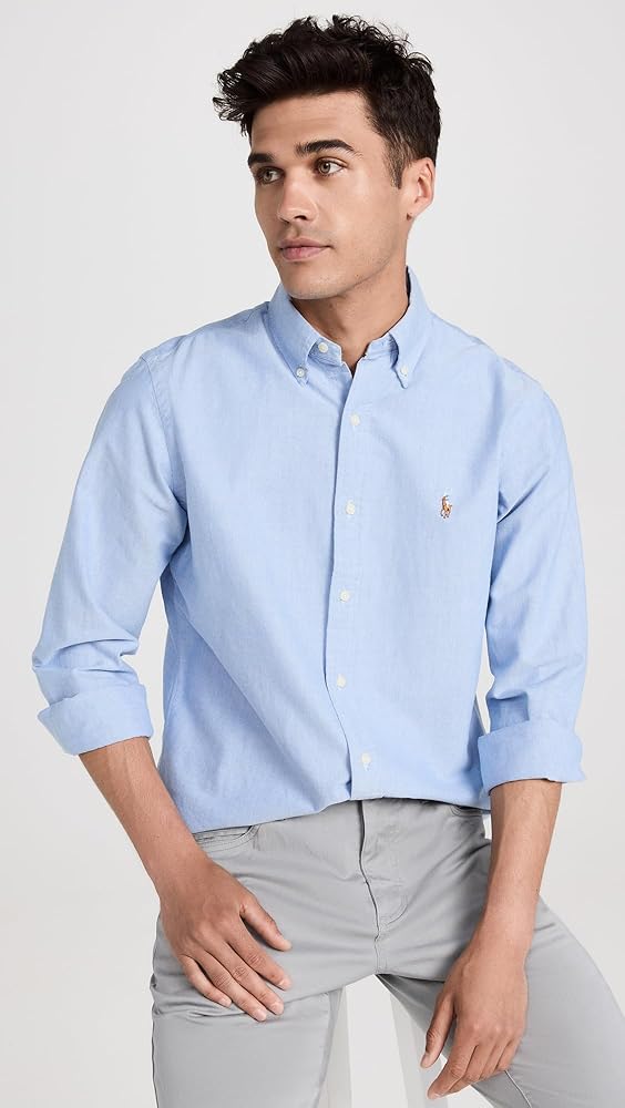 POLO RALPH LAUREN Camisa Oxford icónica de ajuste clásico para hombre