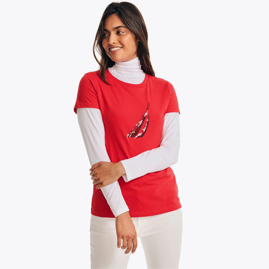 Nautica Sequin Graphic T-Shirt
