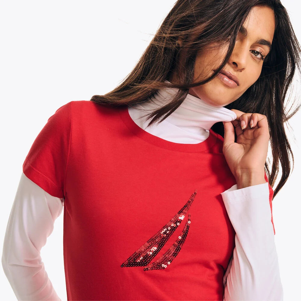 Nautica Sequin Graphic T-Shirt