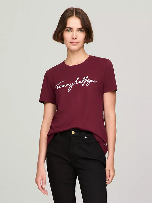 Tommy Hilfiger Embroidered Signature Crewneck T-Shirt