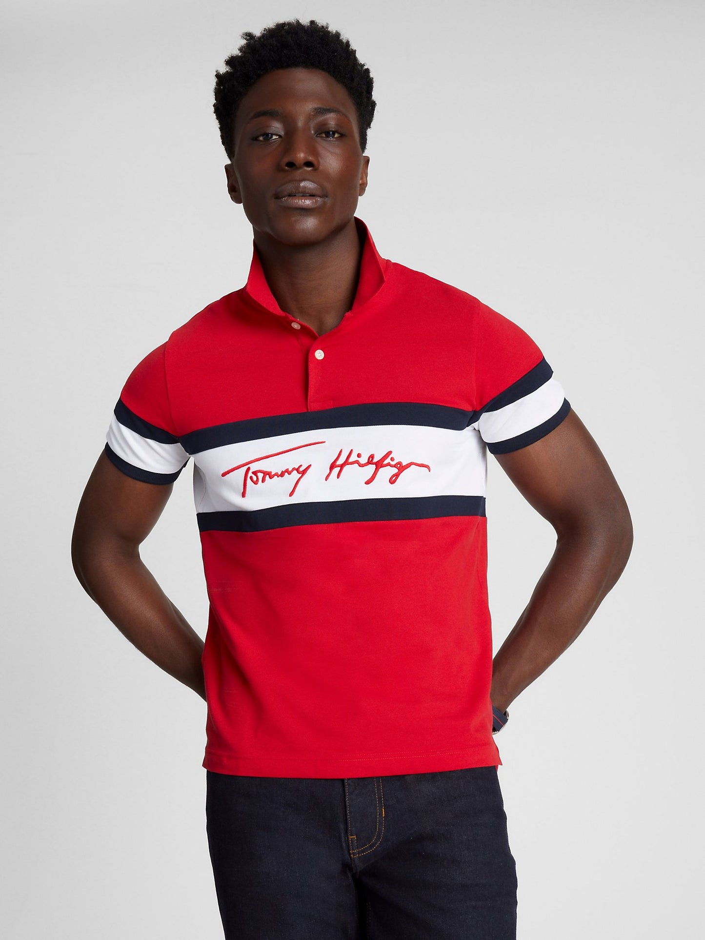 Tommy Hilfiger  Slim Fit Colorblock Signature Polo