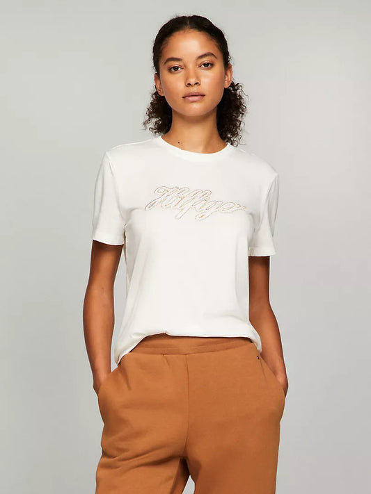 Tommy Hilfiger Script Hilfiger Logo T-Shirt