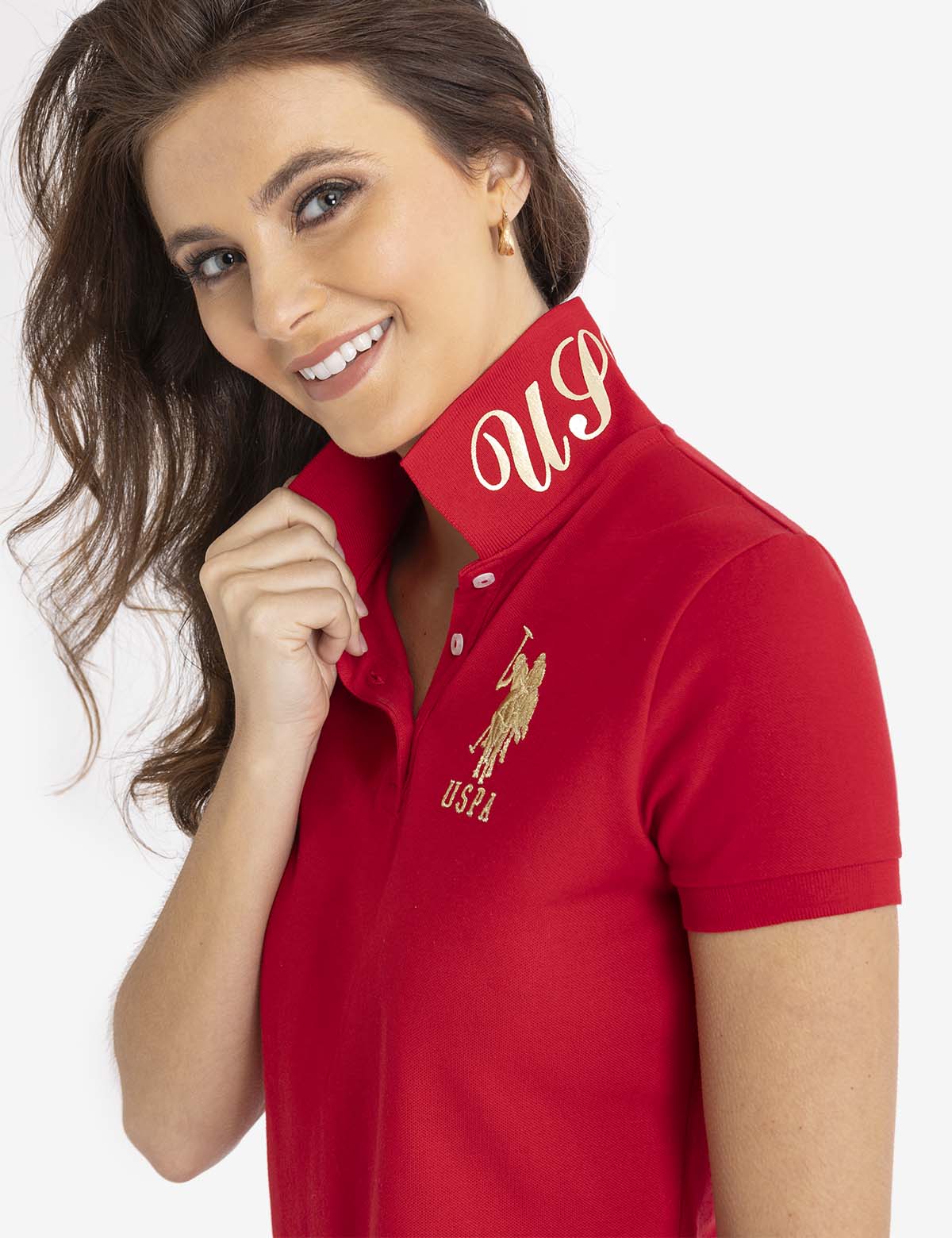 U.S Polo U.S. POLO ASSN. USPA Metallic Print Polo