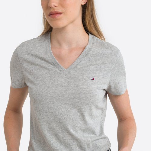 Tommy Hilfiger  Cotton V-Neck T-Shirt with Short Sleeves