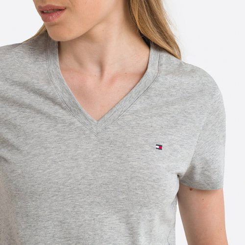 Tommy Hilfiger  Cotton V-Neck T-Shirt with Short Sleeves