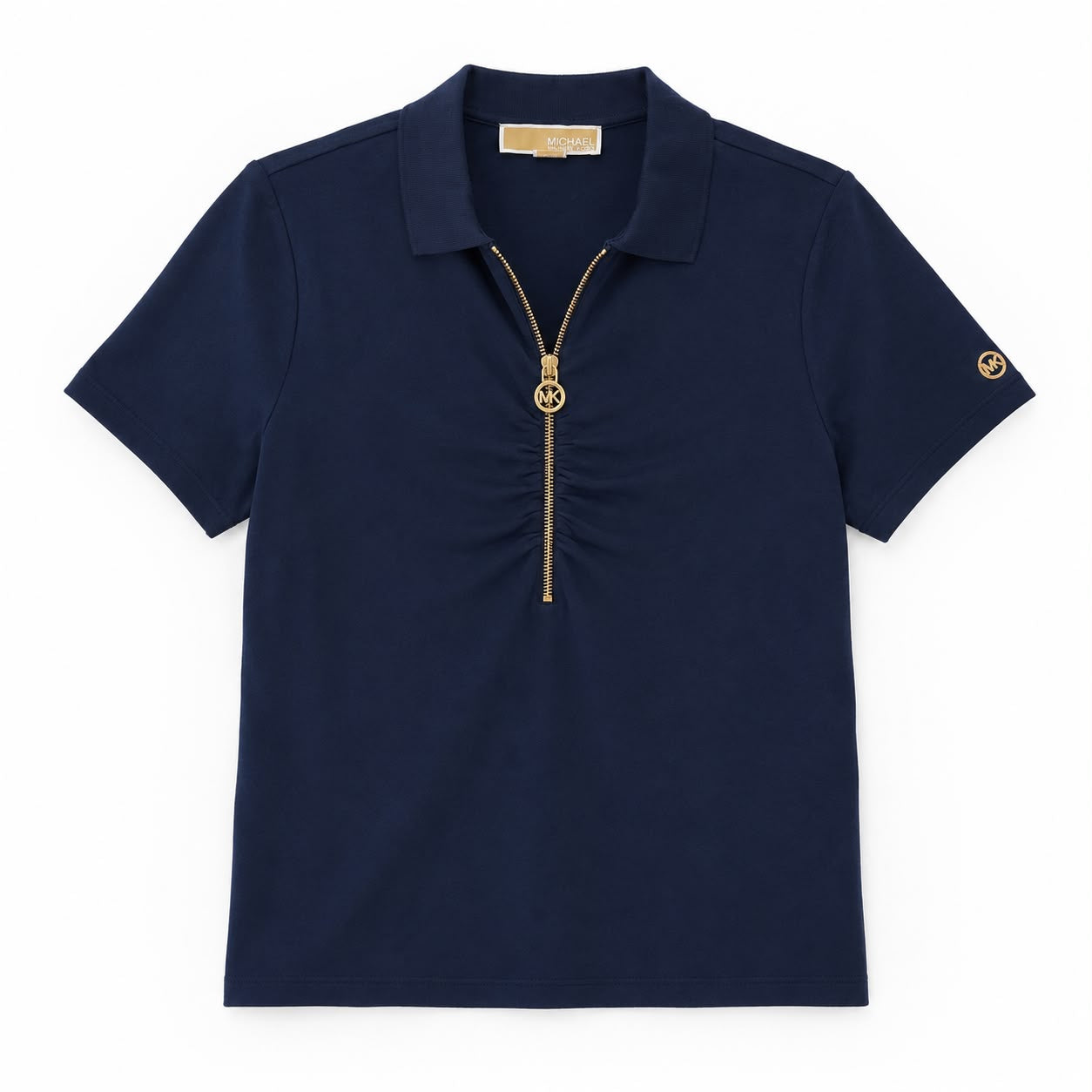 Michael Kors half-zip ruched polo shirt Women’s