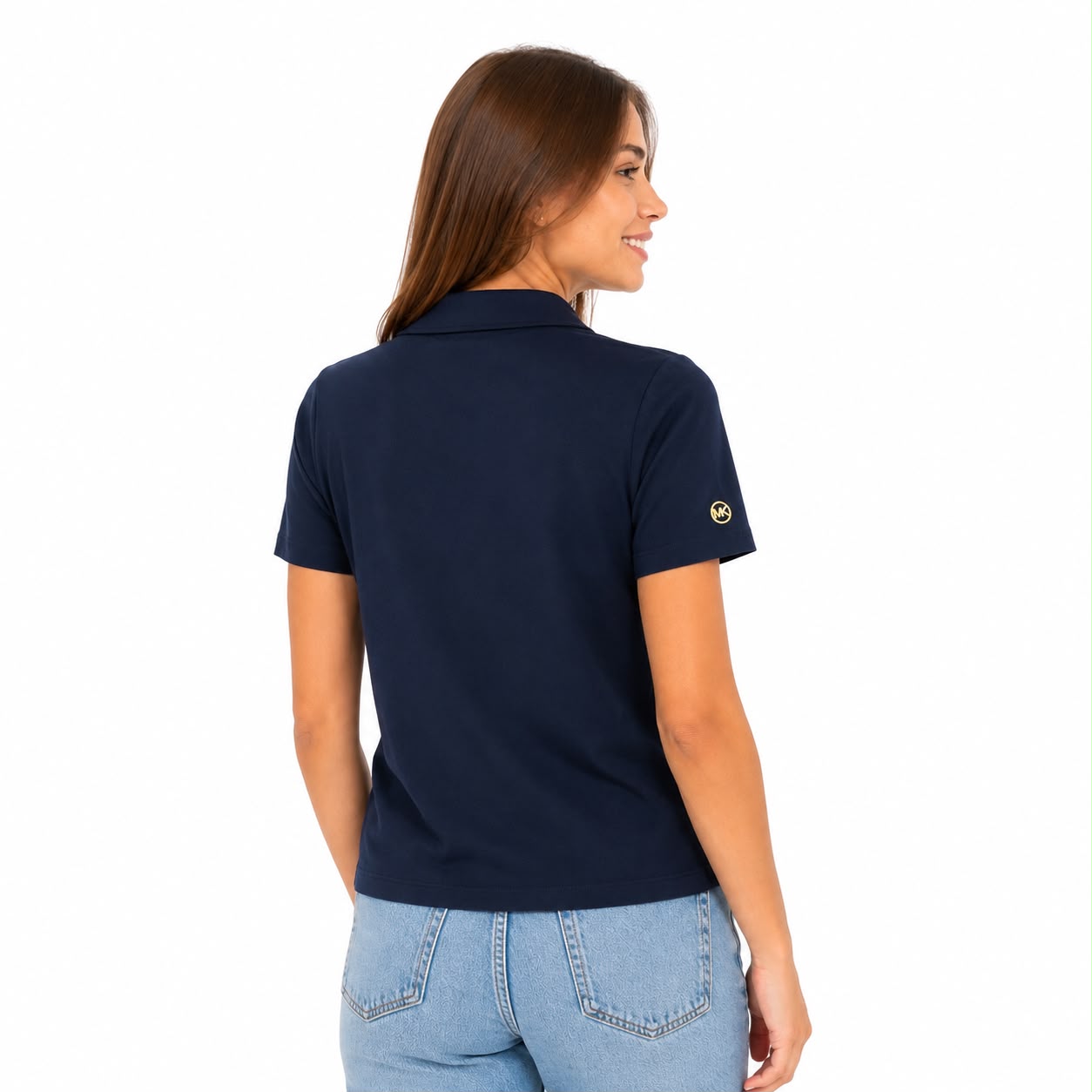 Michael Kors half-zip ruched polo shirt Women’s