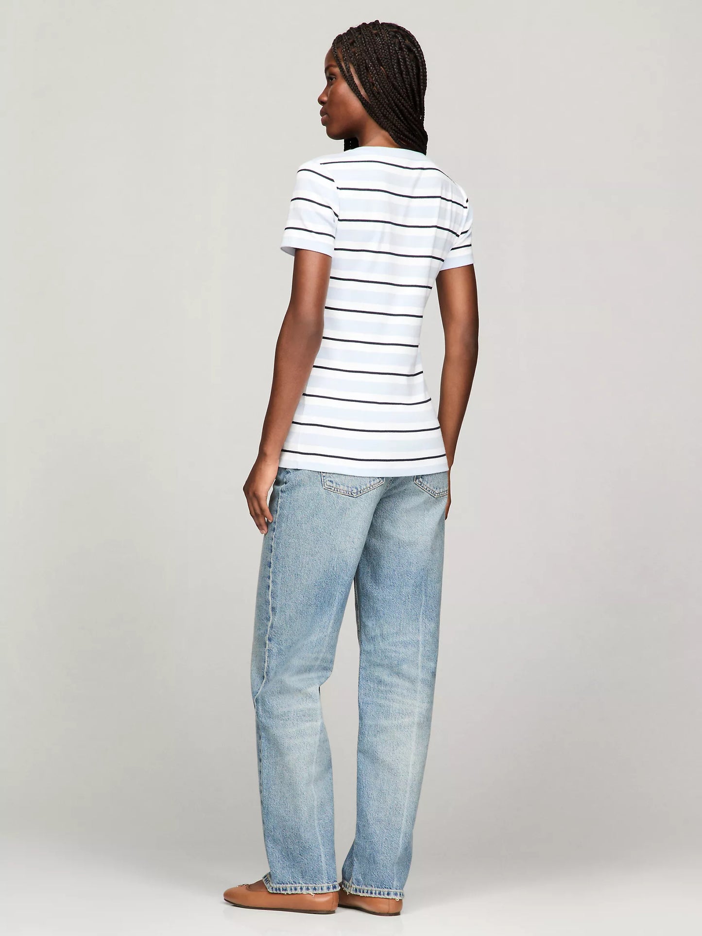 Tommy Hilfiger Stripe V-Neck Favorite T-Shirt