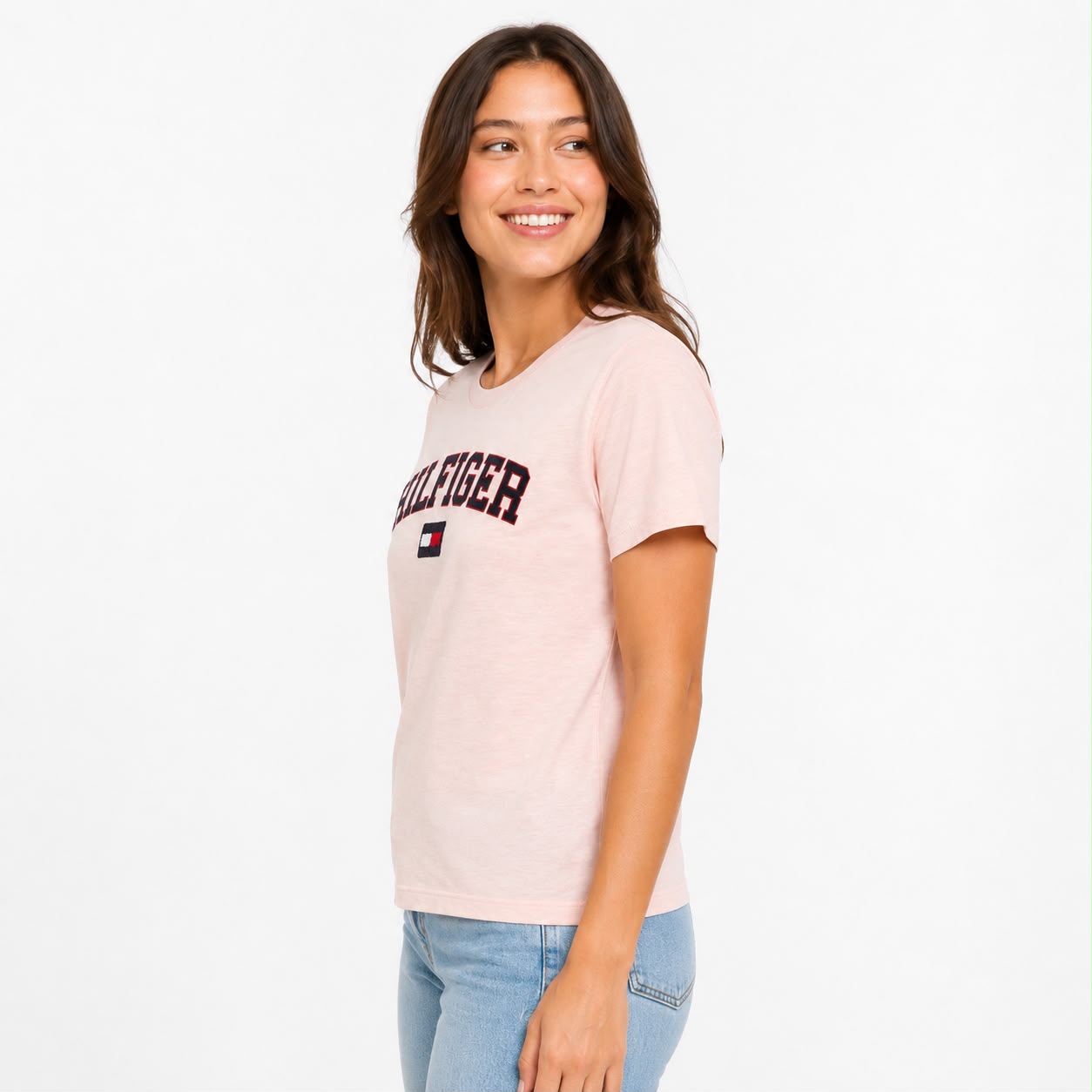Tommy Hilfiger women's round neck t-shirt in light pink