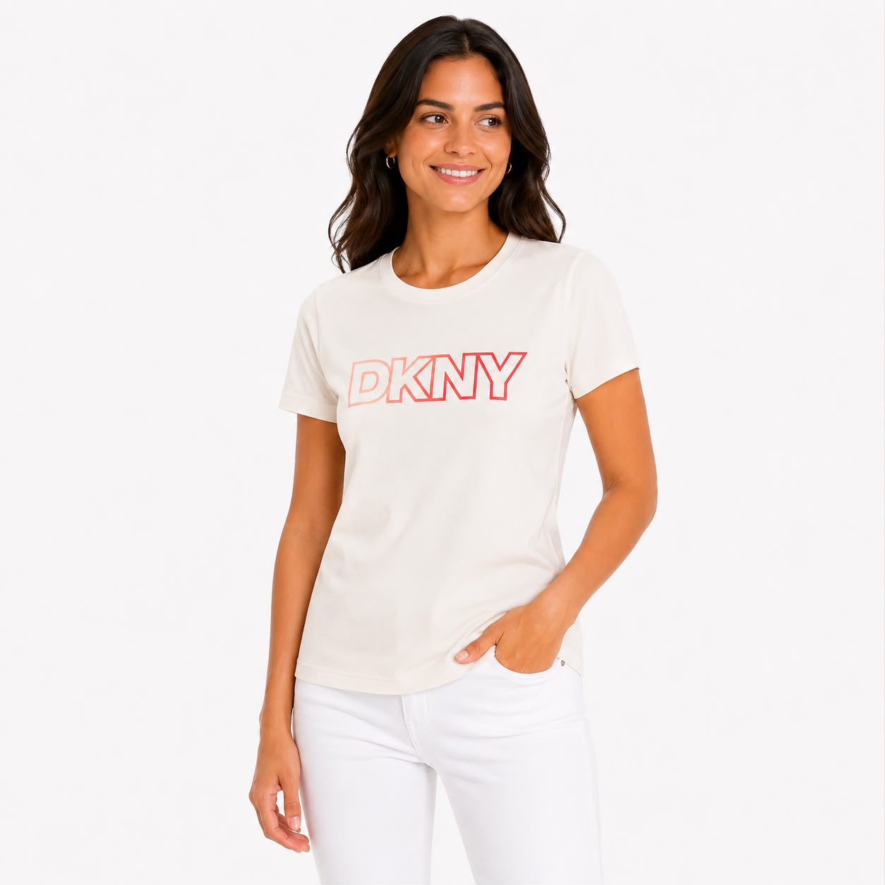 DKNY Sport t-shirt features a logo with ombre effect womens