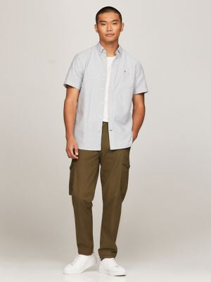 Tommy Hilfiger-Regular Fit Stretch Stripe Oxford Shirt