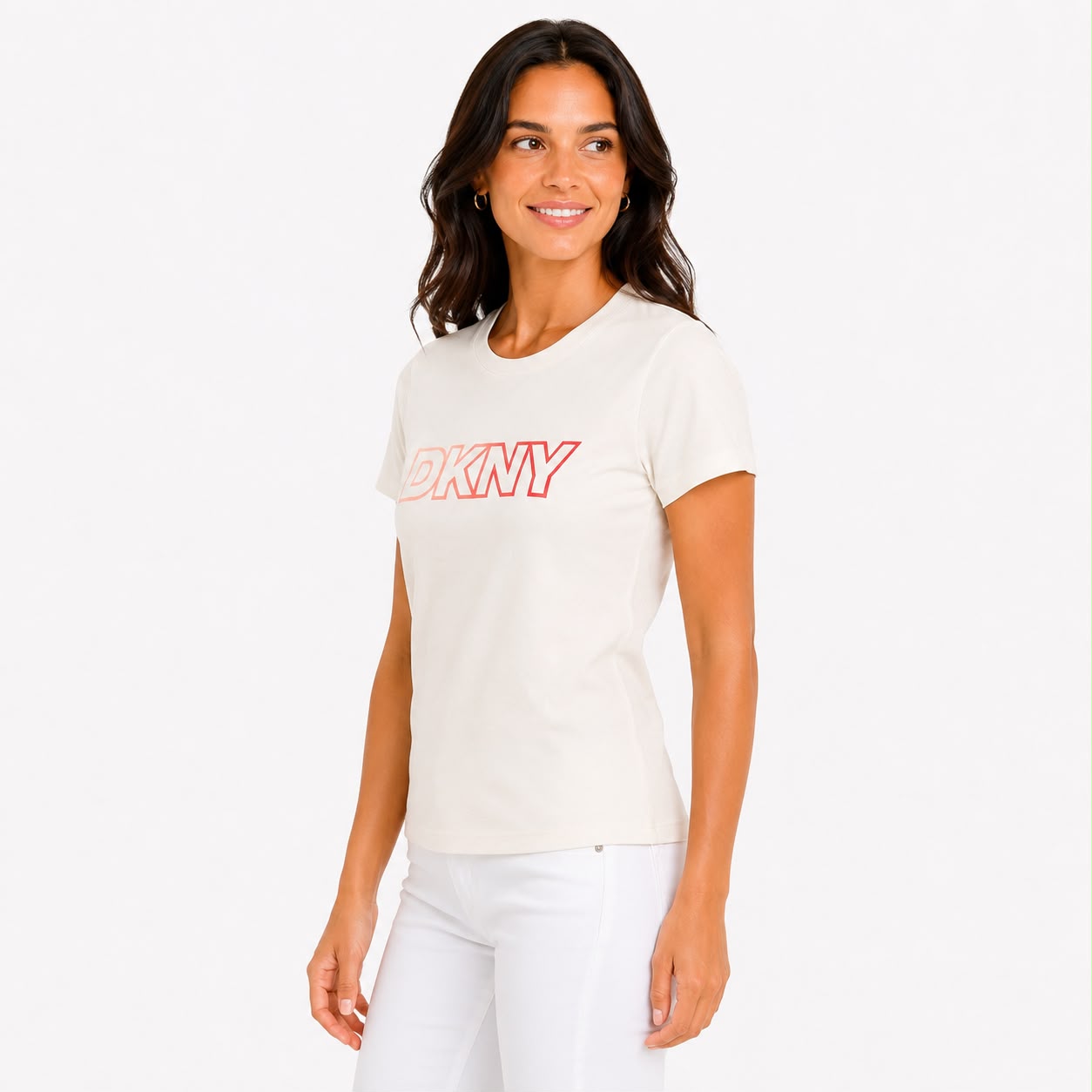 DKNY Sport t-shirt features a logo with ombre effect womens