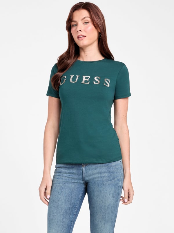 Guess Pepper Metallic Logo Tee