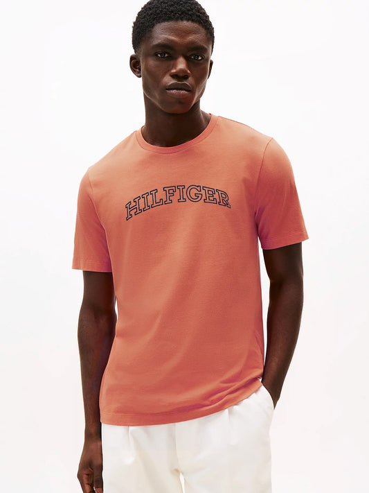 Tommy Hilfiger-Camiseta Tommy Hilfiger de Corte Regular con Logotipo Bordado para Hombre