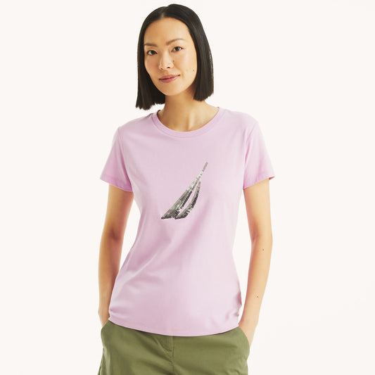 Nautica Sequin Gradient Graphic T-Shirt