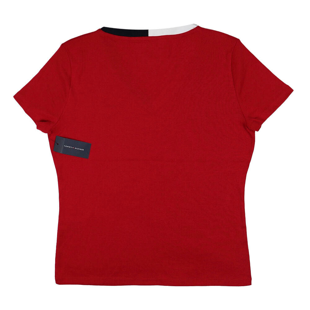 Tommy Hilfiger Women's V-Neck Heart Logo T-Shir
