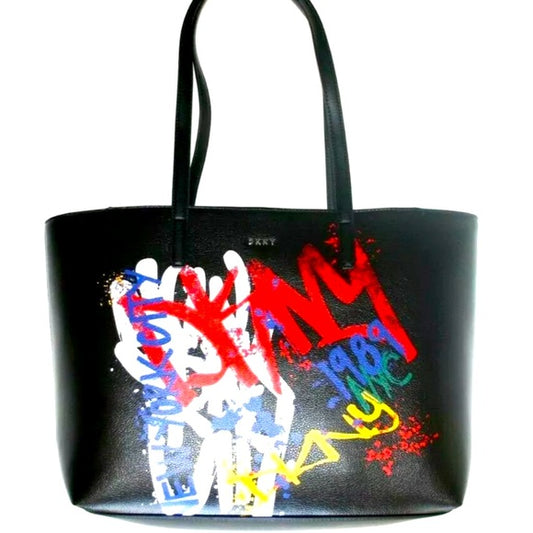 DKNY Bryant Park Large Tote Graffiti Urban Chic Handbag