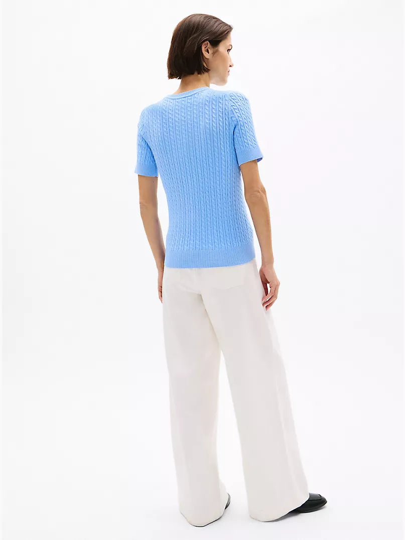 Tommy Hilfiger Short-Sleeve Cable Knit Sweater