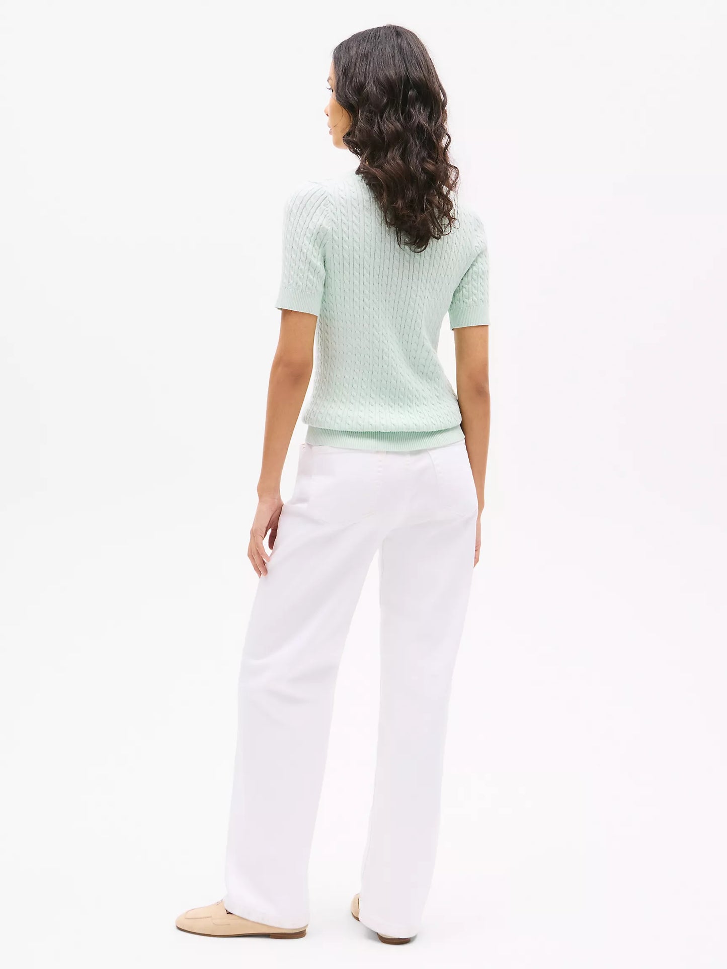 Tommy Hilfiger Short-Sleeve Cable Knit Sweater