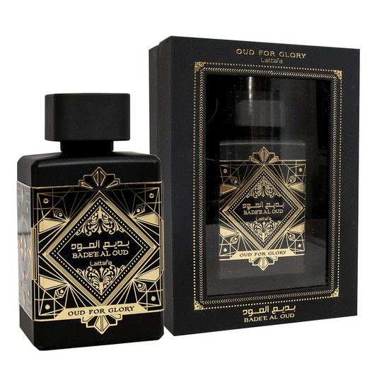 Lattafa Bade'e Al Oud, Oud for Glory for Unisex Eau de Parfum Spray, 3.4