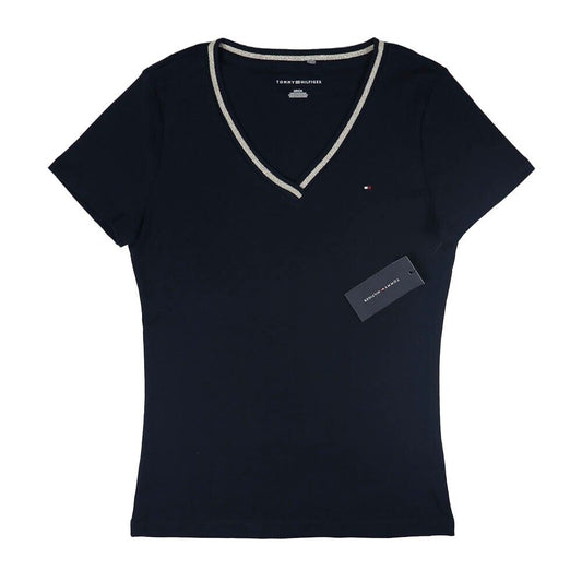 Tommy Hilfiger Women's LC V-Neck Lifestyle Short-Sleeve T-Shirt