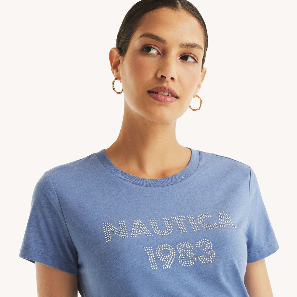 Nautica Rhinestone 1983 Graphic T-Shirt