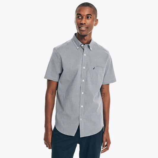 Nautica WRINKLE-RESISTANT PLAID WEAR TO WORK SHORT-SLEEVE SHIRT