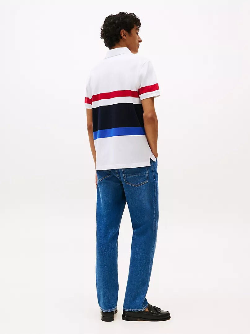 Tommy Hilfiger-Regular Fit Block Stripe Polo