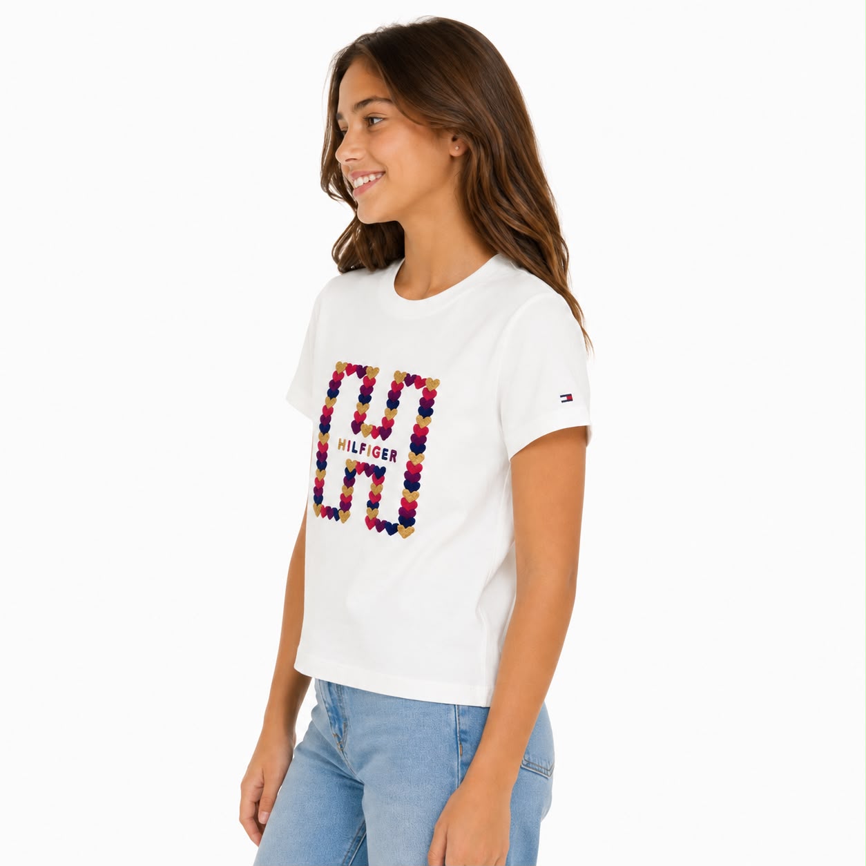 Tommy Hilfiger Children's H logo T-shirt with heart