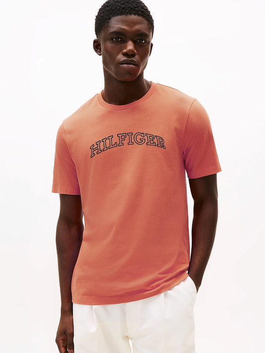 Tommy Hilfiger-Camiseta Tommy Hilfiger de Corte Regular con Logotipo Bordado para Hombre
