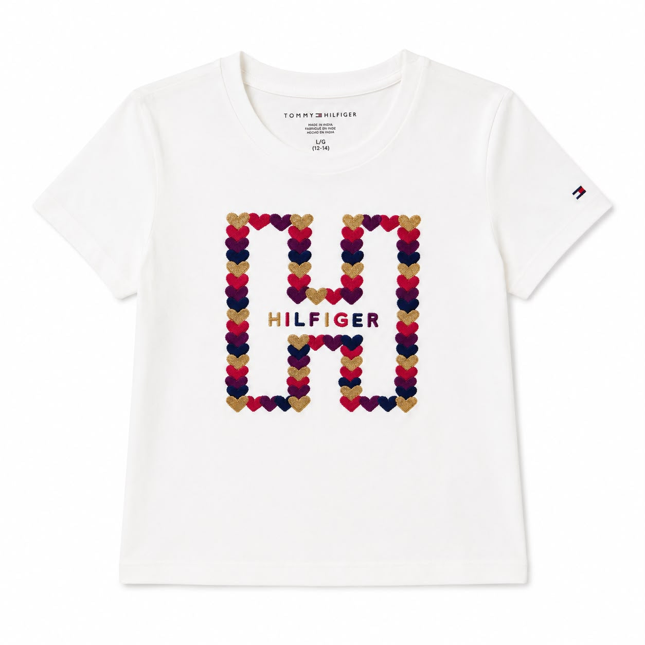 Tommy Hilfiger Children's H logo T-shirt with heart
