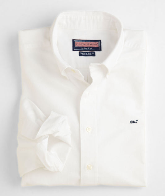 Vineyard Vines Solid Oxford Classic Whale Shirt