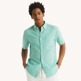 Nautica Striped Short-Sleeve Seersucker Shirt