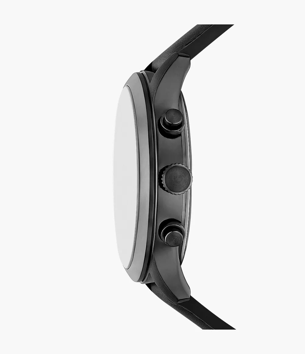 Fossil Bennett Multifunction Black Leather Watch