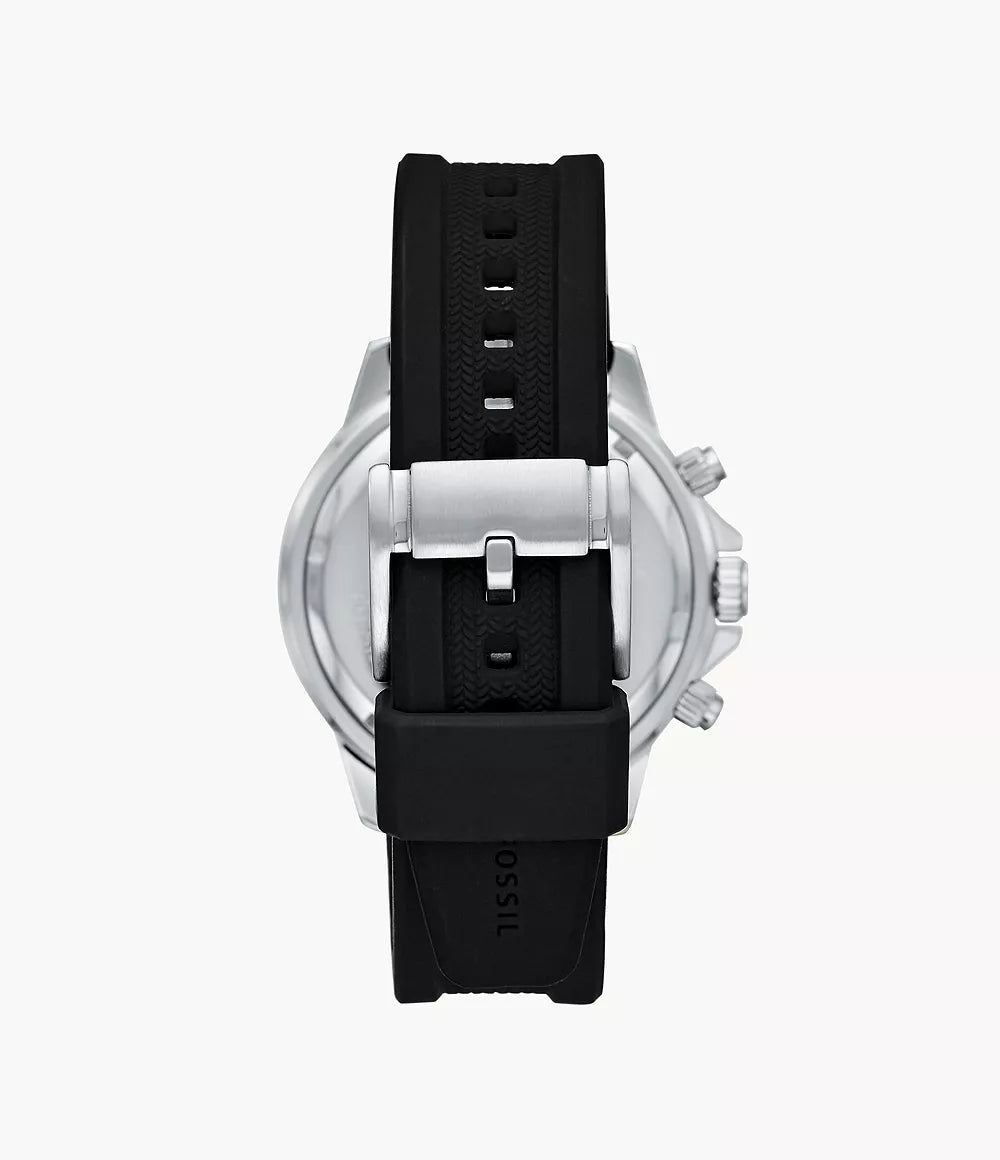 Fossil Bannon Multifunction Black Silicone Watch