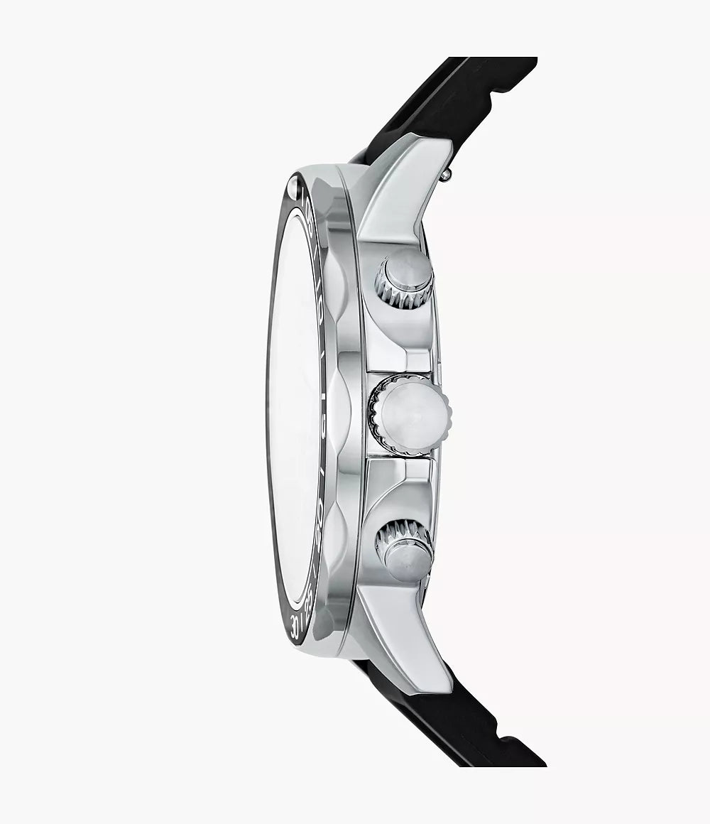 Fossil Bannon Multifunction Black Silicone Watch