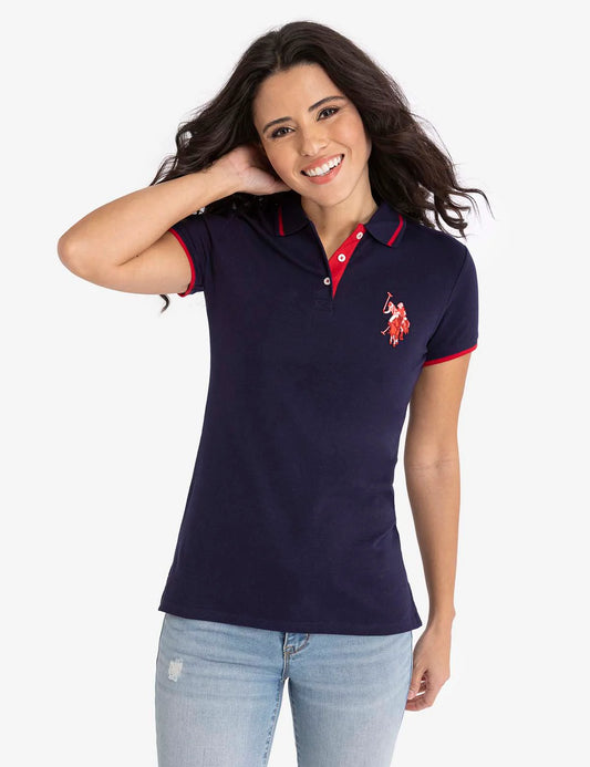 U.S. POLO ASSN. Multi-Tonal Medium Pony Pique Polo Shirt