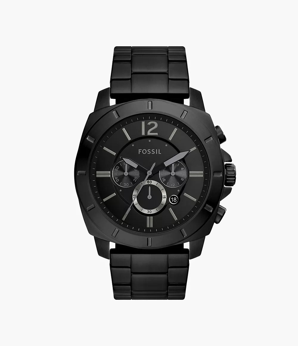 Fossil Privateer Chronograph Black Stainless Steel Watch