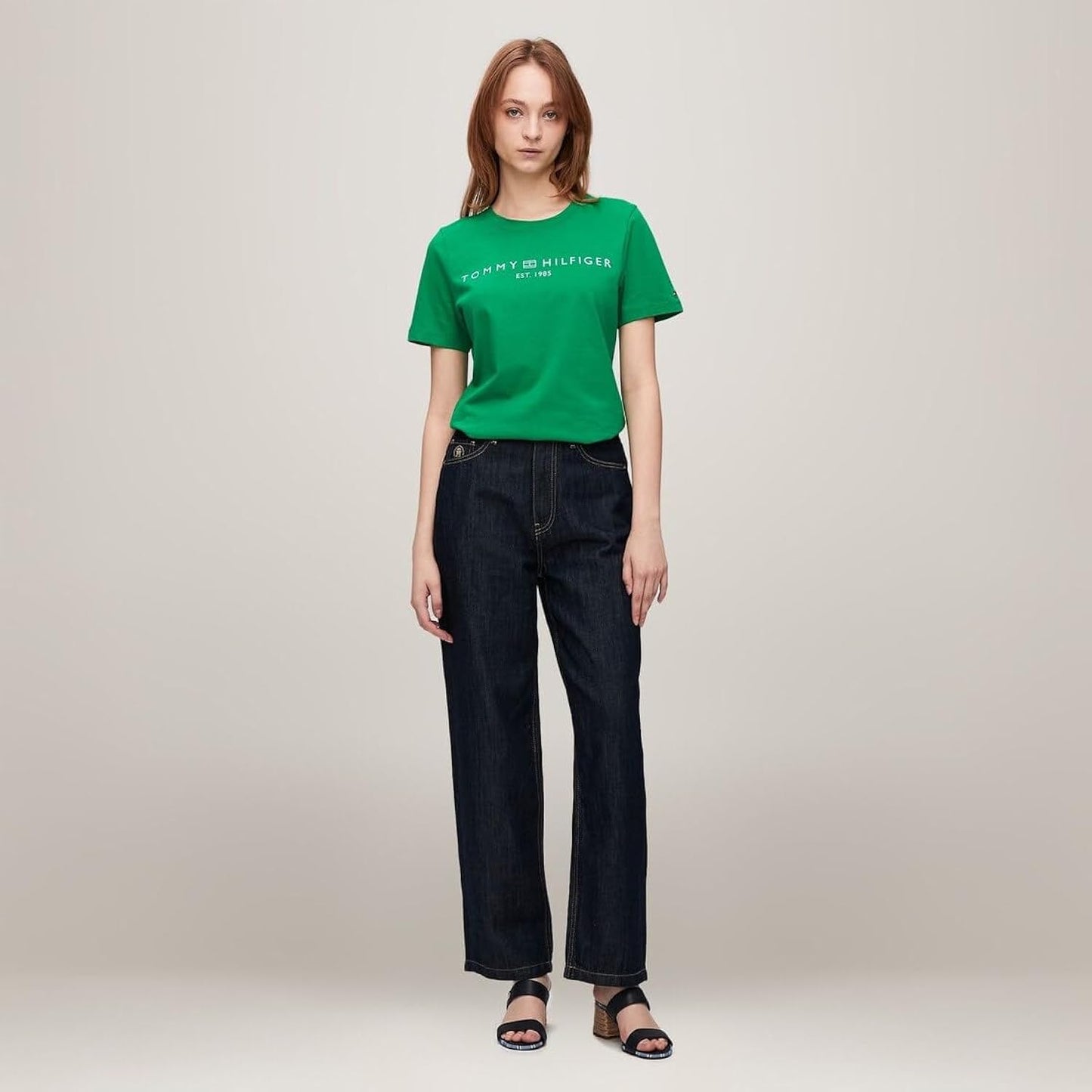 Tommy Hilfiger Official Regular Co Logo Crew Neck T-Shirt