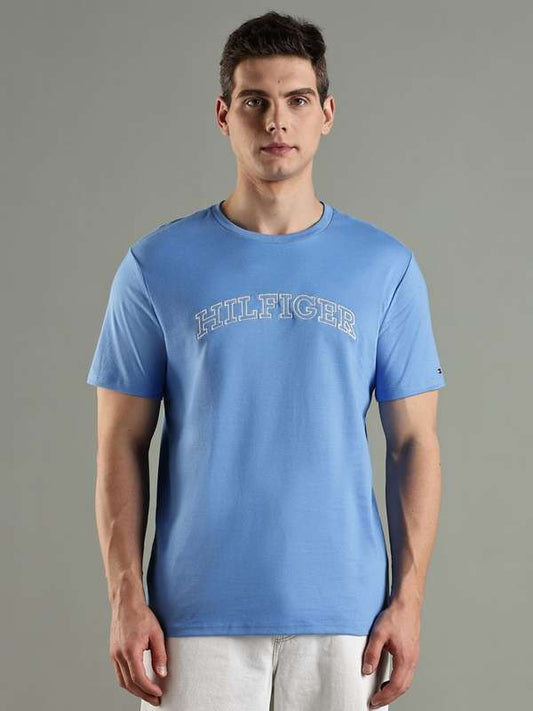 Tommy Hilfiger-Camiseta Tommy Hilfiger de Corte Regular con Logotipo Bordado para Hombre