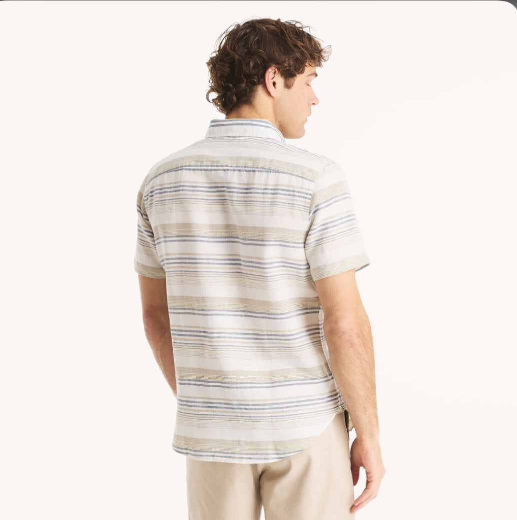Náutica Striped Linen Short-Sleeve Shirt