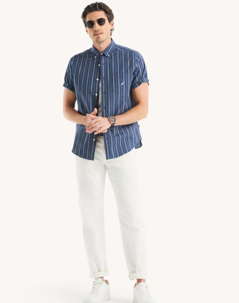 Náutica Striped Oxford Short-Sleeve Shirt