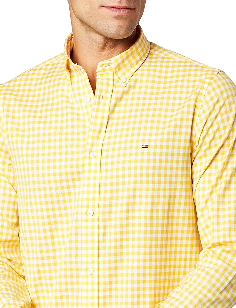 Tommy Hilfiger Men's Slim Natural Soft Gingham Shirt T