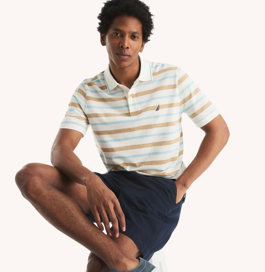 Nautica Classic Fit Striped Polo