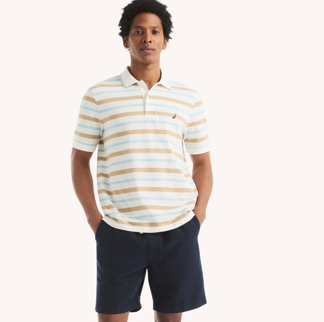 Nautica Classic Fit Striped Polo