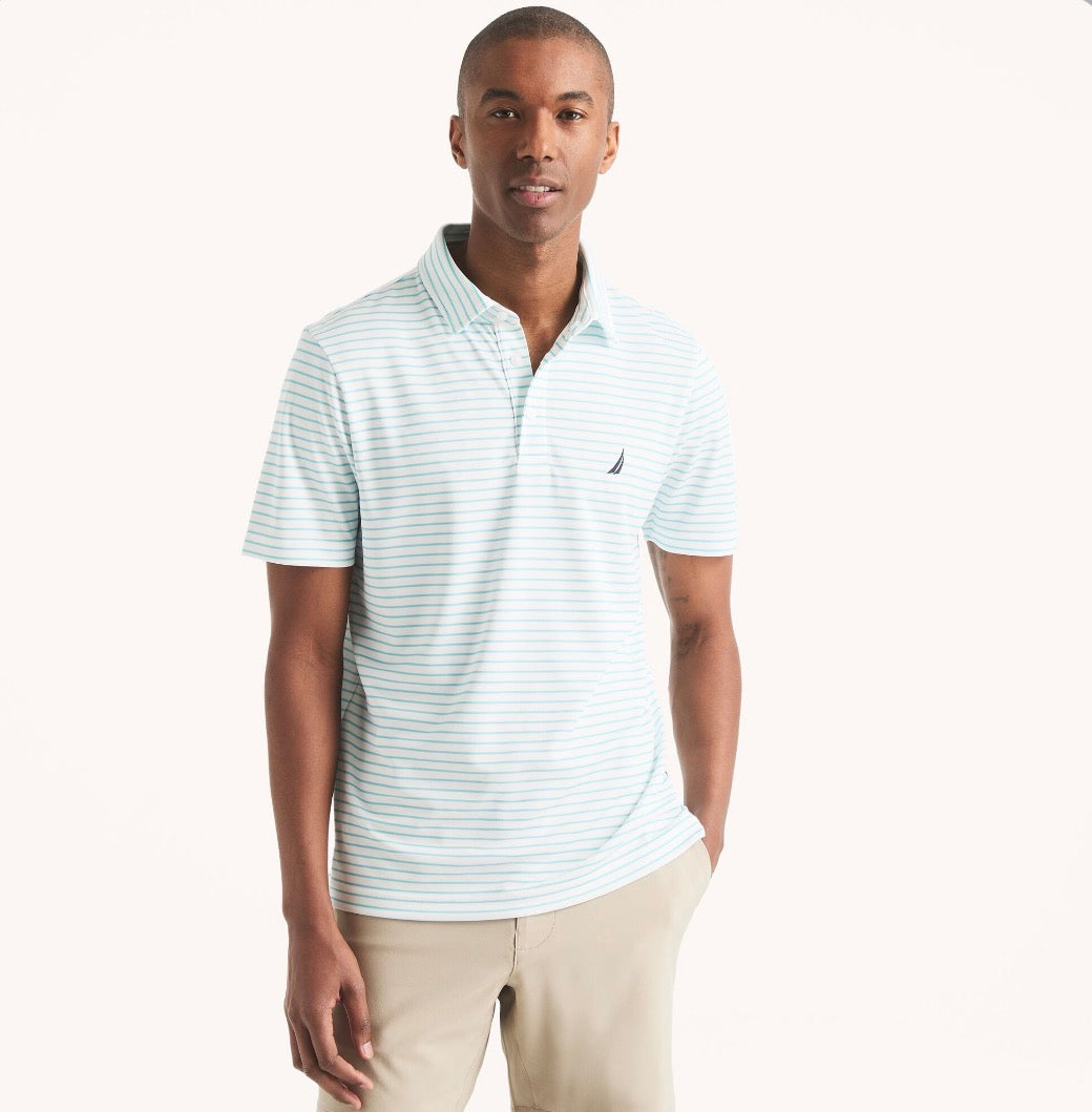 Nautica Navtech Striped Classic Fit Polo