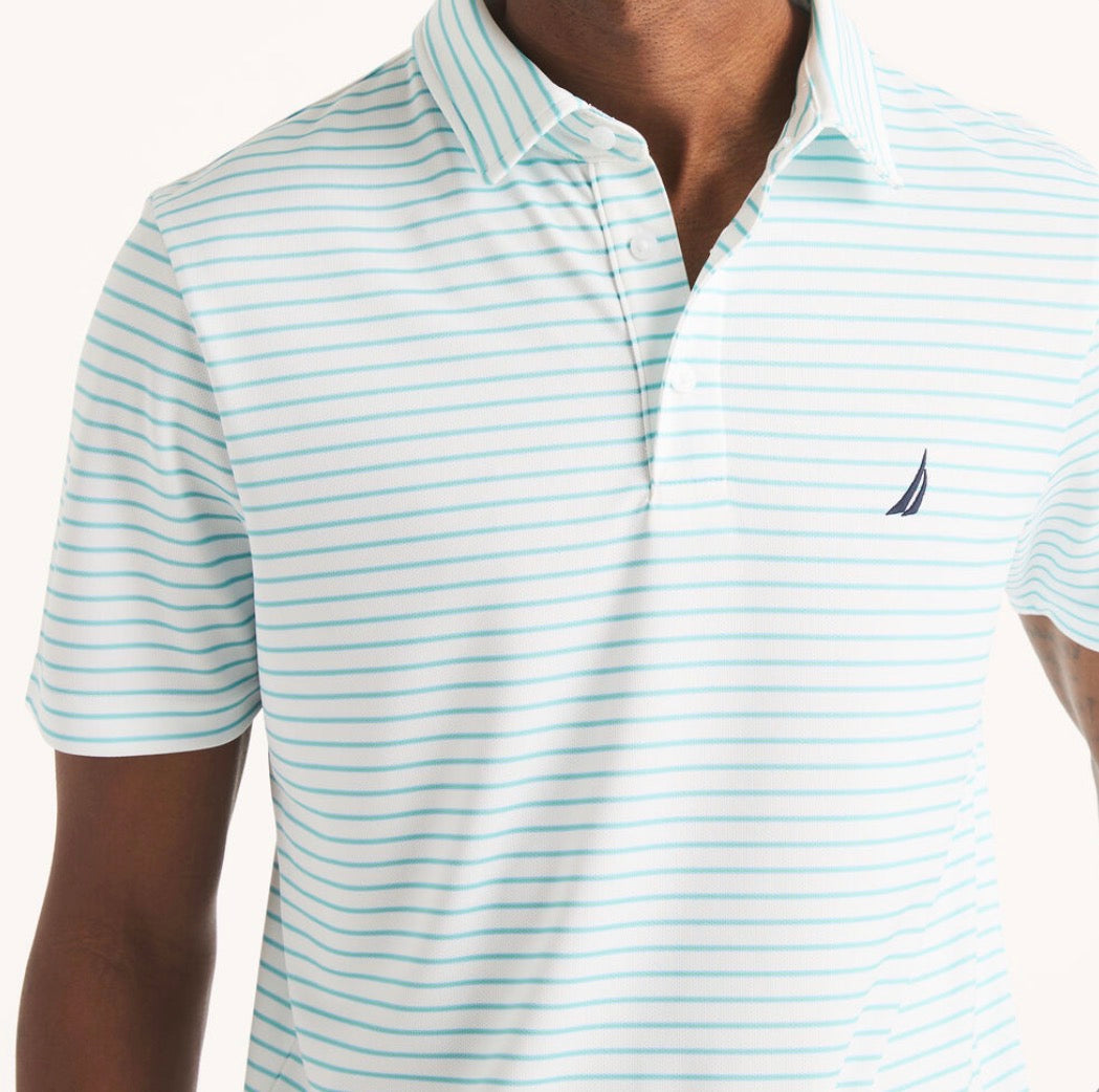 Nautica Navtech Striped Classic Fit Polo